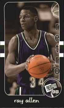 1998 Press Pass Double Threat - Retros #RT-34 Ray Allen Front
