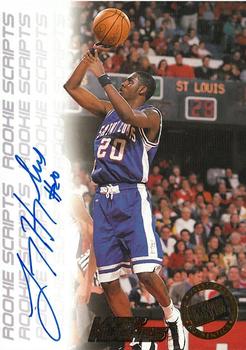 1998 Press Pass Double Threat - Rookie Script Autographs #NNO Larry Hughes Front