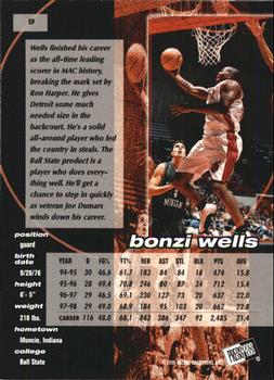 1998 Press Pass Double Threat - Torquers #9 Bonzi Wells Back