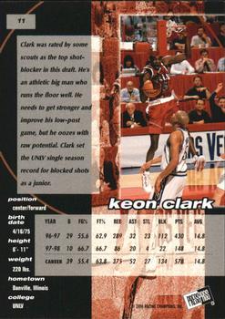 1998 Press Pass Double Threat - Torquers #11 Keon Clark Back