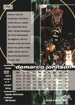 1998 Press Pass Double Threat - Torquers #25 DeMarco Johnson Back