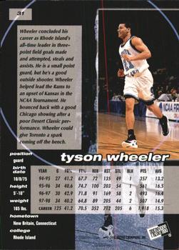 1998 Press Pass Double Threat - Torquers #31 Tyson Wheeler Back