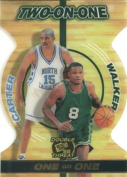 1998 Press Pass Double Threat - Two-On-One #TO11 Vince Carter / Antoine Walker Front