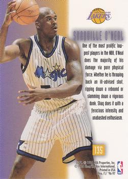 1996-97 Ultra - Platinum Medallion #135 Shaquille O'Neal Back