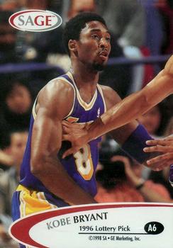 1998 SAGE - Autographs Gold #A6 Kobe Bryant Back