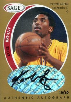 1998 SAGE - Autographs Gold #A6 Kobe Bryant Front
