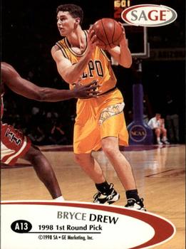 1998 SAGE - Autographs Gold #A13 Bryce Drew Back