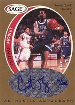 1998 SAGE - Autographs Gold #A33 Cuttino Mobley Front