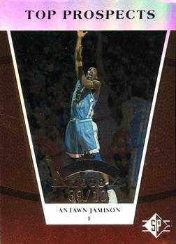 1998 SP Top Prospects - President's Edition #41 Antawn Jamison Front