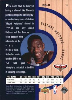 1998 Upper Deck Hardcourt - Home Court Advantage #18 Dikembe Mutombo Back