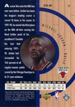 1998 Upper Deck Hardcourt - Home Court Advantage #23 Michael Jordan Back