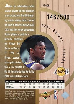1998 Upper Deck Hardcourt - Home Court Advantage Plus #1 Kobe Bryant Back