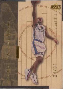 1998 Upper Deck Hardcourt - Jordan Holding Court Gold #J8 Grant Hill / Michael Jordan Front