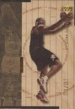 1998 Upper Deck Hardcourt - Jordan Holding Court Gold #J20 Allen Iverson / Michael Jordan Front