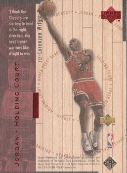 1998 Upper Deck Hardcourt - Jordan Holding Court Red #J12 Lorenzen Wright / Michael Jordan Back