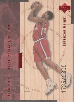 1998 Upper Deck Hardcourt - Jordan Holding Court Red #J12 Lorenzen Wright / Michael Jordan Front