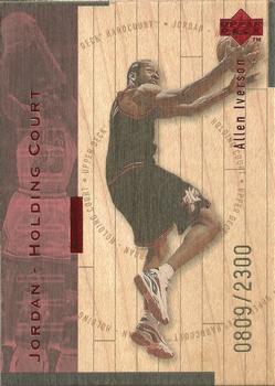 1998 Upper Deck Hardcourt - Jordan Holding Court Red #J20 Allen Iverson / Michael Jordan Front
