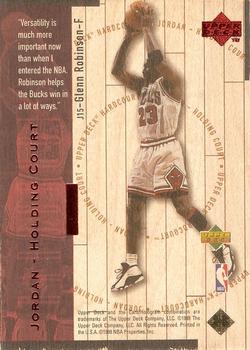 1998 Upper Deck Hardcourt - Jordan Holding Court Red #J15 Glenn Robinson / Michael Jordan Back