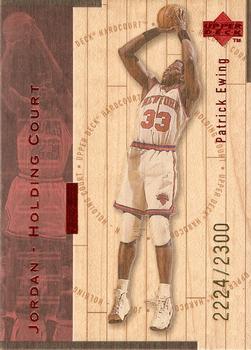 1998 Upper Deck Hardcourt - Jordan Holding Court Red #J18 Patrick Ewing / Michael Jordan Front