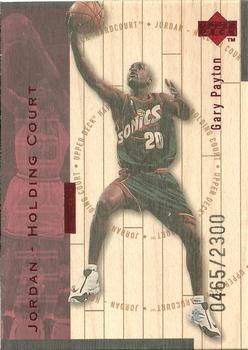 1998 Upper Deck Hardcourt - Jordan Holding Court Red #J25 Gary Payton / Michael Jordan Front