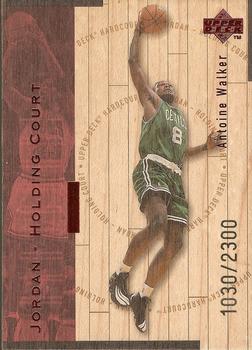 1998 Upper Deck Hardcourt - Jordan Holding Court Red #J2 Antoine Walker / Michael Jordan Front