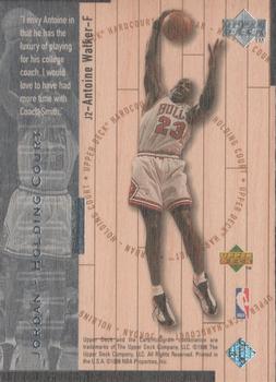 1998 Upper Deck Hardcourt - Jordan Holding Court Silver #J2 Antoine Walker / Michael Jordan Back