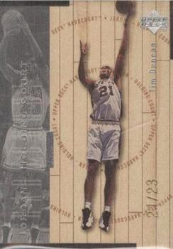 1998 Upper Deck Hardcourt - Jordan Holding Court Silver #J24 Tim Duncan / Michael Jordan Front