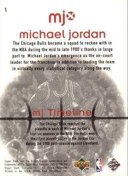 1998 Upper Deck MJx #1 Michael Jordan Back