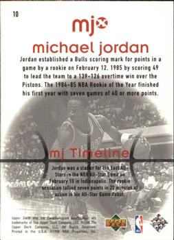 1998 Upper Deck MJx #10 Michael Jordan Back