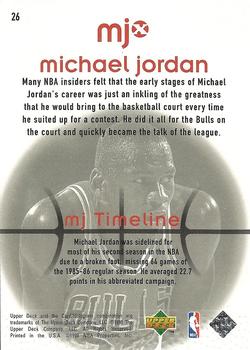 1998 Upper Deck MJx #26 Michael Jordan Back