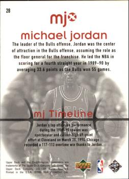 1998 Upper Deck MJx #28 Michael Jordan Back
