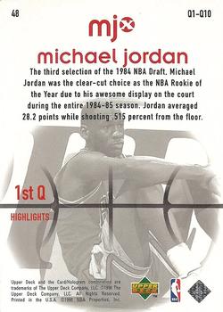 1998 Upper Deck MJx #48 Michael Jordan Back