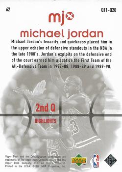 1998 Upper Deck MJx #62 Michael Jordan Back