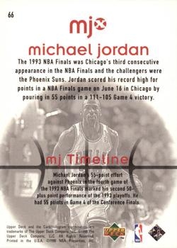 1998 Upper Deck MJx #66 Michael Jordan Back