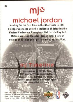 1998 Upper Deck MJx #86 Michael Jordan Back
