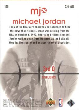 1998 Upper Deck MJx #120 Michael Jordan Back