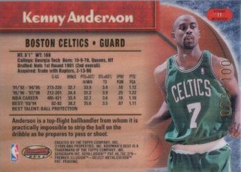 1998-99 Bowman's Best - Atomic Refractors #11 Kenny Anderson Back