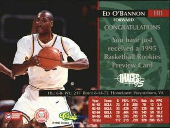 1995 Classic Rookies - Images Printers Proofs #HI1 Ed O'Bannon Back