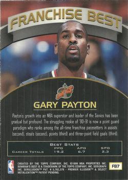 1998-99 Bowman's Best - Franchise Best #FB7 Gary Payton Back