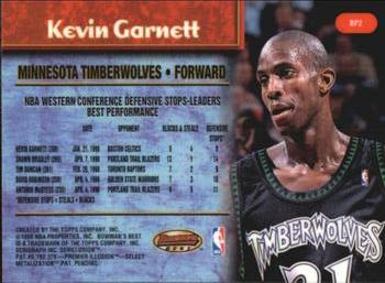 1998-99 Bowman's Best - Performers #BP2 Kevin Garnett Back