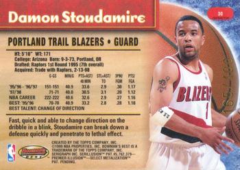 1998-99 Bowman's Best - Refractors #30 Damon Stoudamire Back