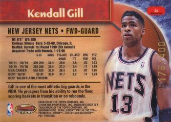 1998-99 Bowman's Best - Refractors #33 Kendall Gill Back