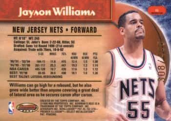 1998-99 Bowman's Best - Refractors #45 Jayson Williams Back