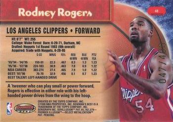 1998-99 Bowman's Best - Refractors #48 Rodney Rogers Back