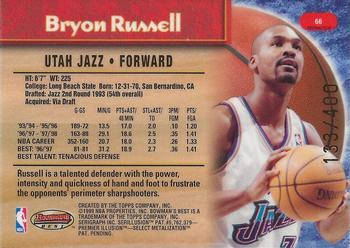 1998-99 Bowman's Best - Refractors #66 Bryon Russell Back