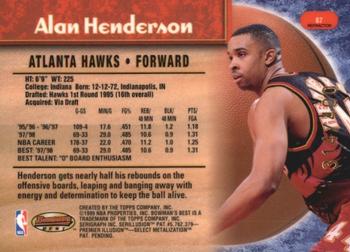 1998-99 Bowman's Best - Refractors #87 Alan Henderson Back