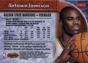 1998-99 Bowman's Best - Refractors #104 Antawn Jamison Back