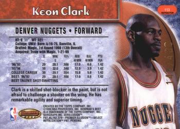 1998-99 Bowman's Best - Refractors #113 Keon Clark Back