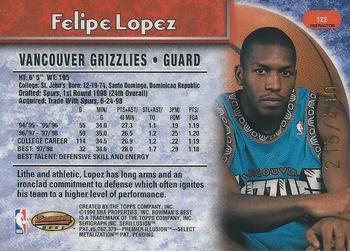 1998-99 Bowman's Best - Refractors #122 Felipe Lopez Back