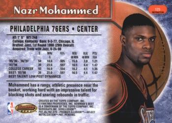 1998-99 Bowman's Best - Refractors #125 Nazr Mohammed Back